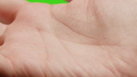 close-up of a human palm