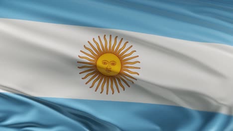 argentina flag waving on wind