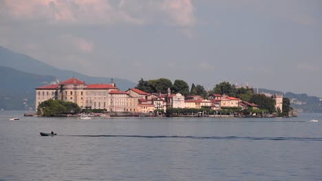 lago maggiore during an overcast day in the summer