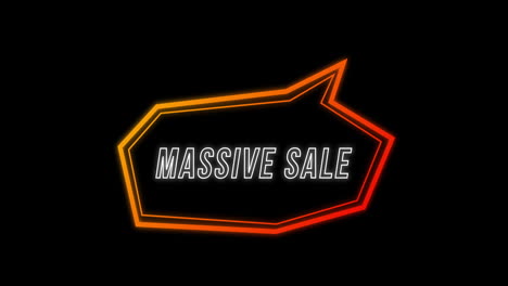 massive sale advertisement in retro eighties concept