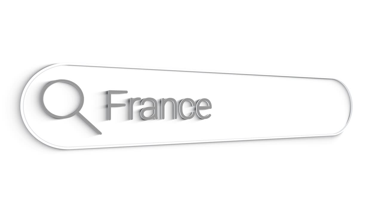 Francia Barra di ricerca Primo piano Linea singola Digitazione Casella di testo Layout Database web Motore del browser Concetto