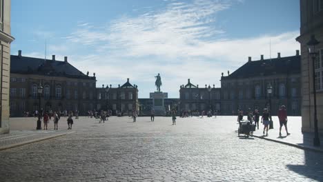 people at amalienborg palace in copenhagen, denmark