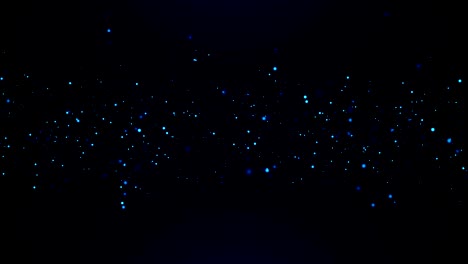 partículas de brillo de fondo. partículas azules. bucle
