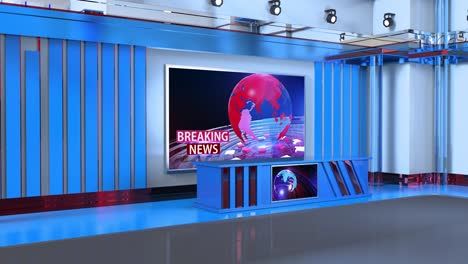 3D 가상 TV 스튜디오 뉴스