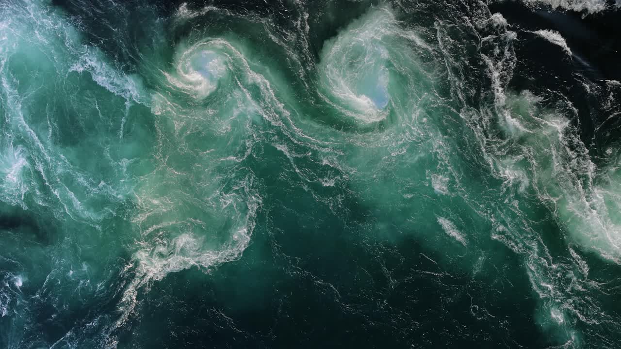 las olas azules de agua del río y el mar se encuentran durante la marea alta y la marea baja.