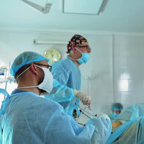 medical team performing surgical operation