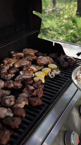 delicious barbecue on a grill