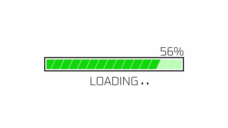 Animated Loading Progress Bar on White Background