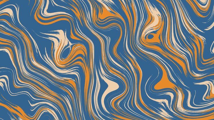 Fluid Liquid Blue And Beige Background