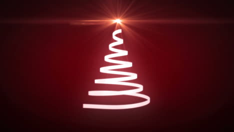 Ribbon-swirling-to-form-christmas-tree-shape