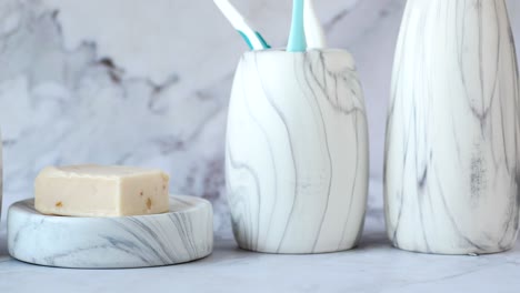 stylish marble bathroom accessories