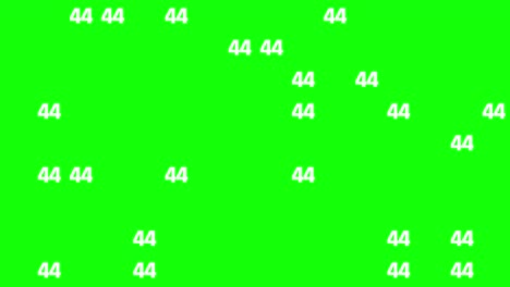 green background with numbers random motion