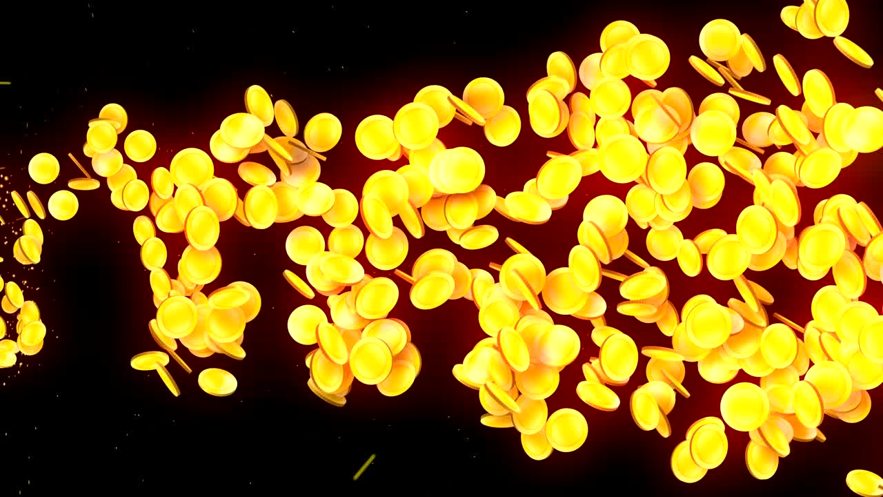 금 동전 입자, cg 애니메이션