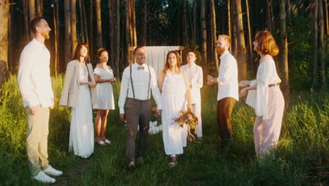 forest wedding ceremony