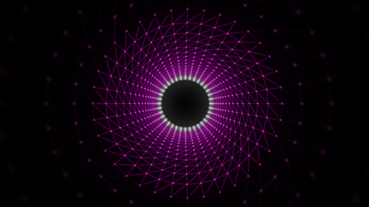 puntos circulares abstractos fondo de movimiento del túnel 4k