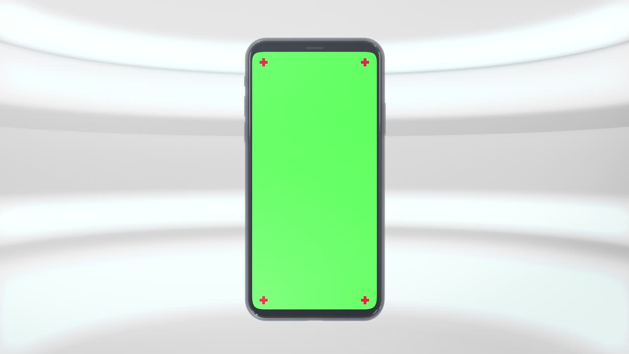 teléfono móvil pantalla verde encendiendo fondo de tecnología de ciencia ficción