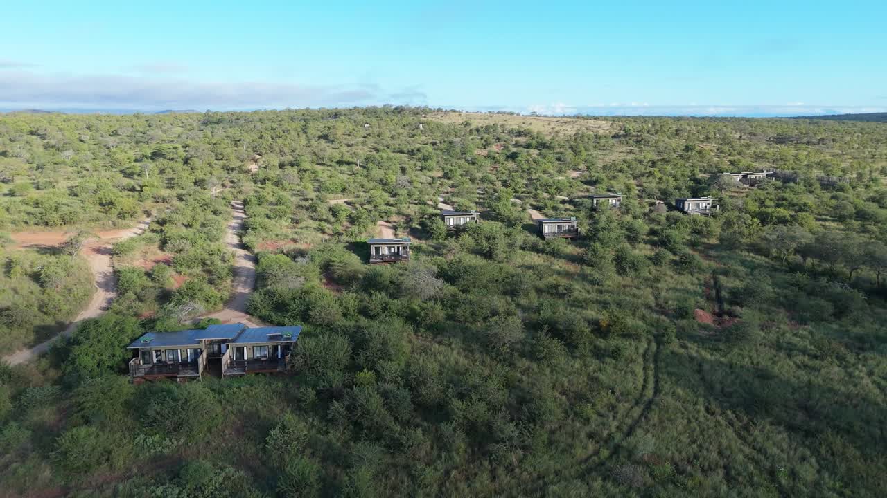 DRONE SHOT OF LODGE AT TARANGIRE