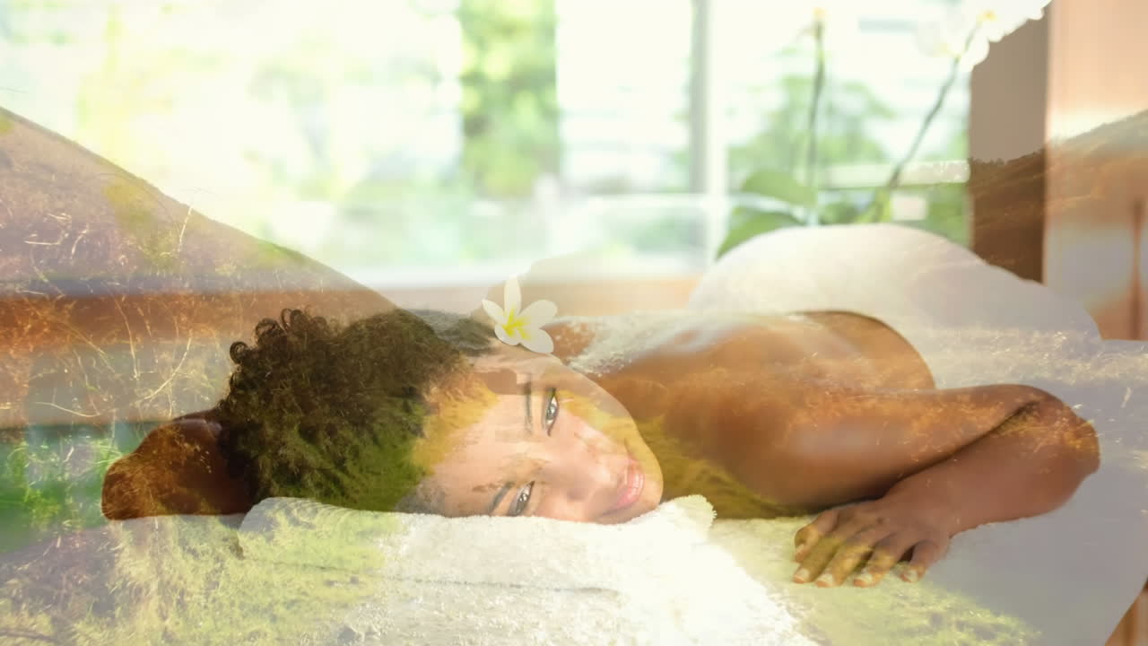 평온한 자연 풍경에 대한 휴식 스파 치료