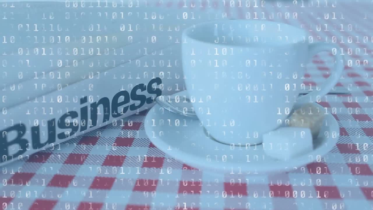 커피 한 잔 과 신문 한 장