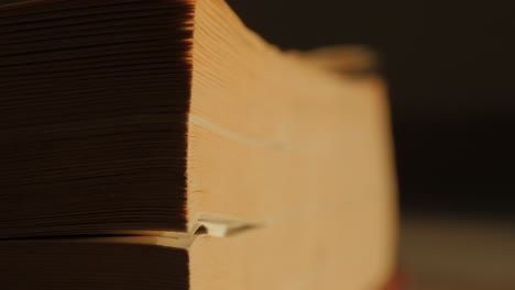 old book flipping pages. 4k resolution