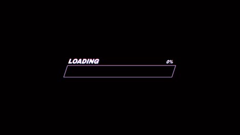 animation colorful loading bar on black background.