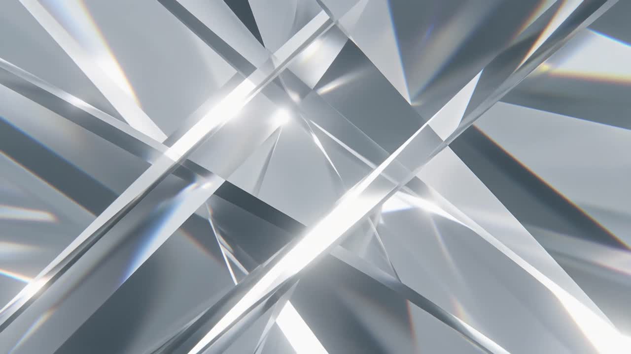 Sfondo in loop astratto con rifrazione geometrica di vetro di cristallo