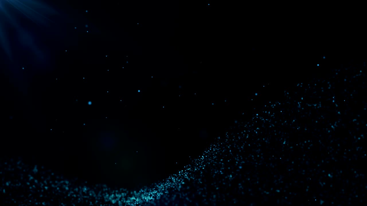 Blue Particles Background. Blue Bokeh. Loop