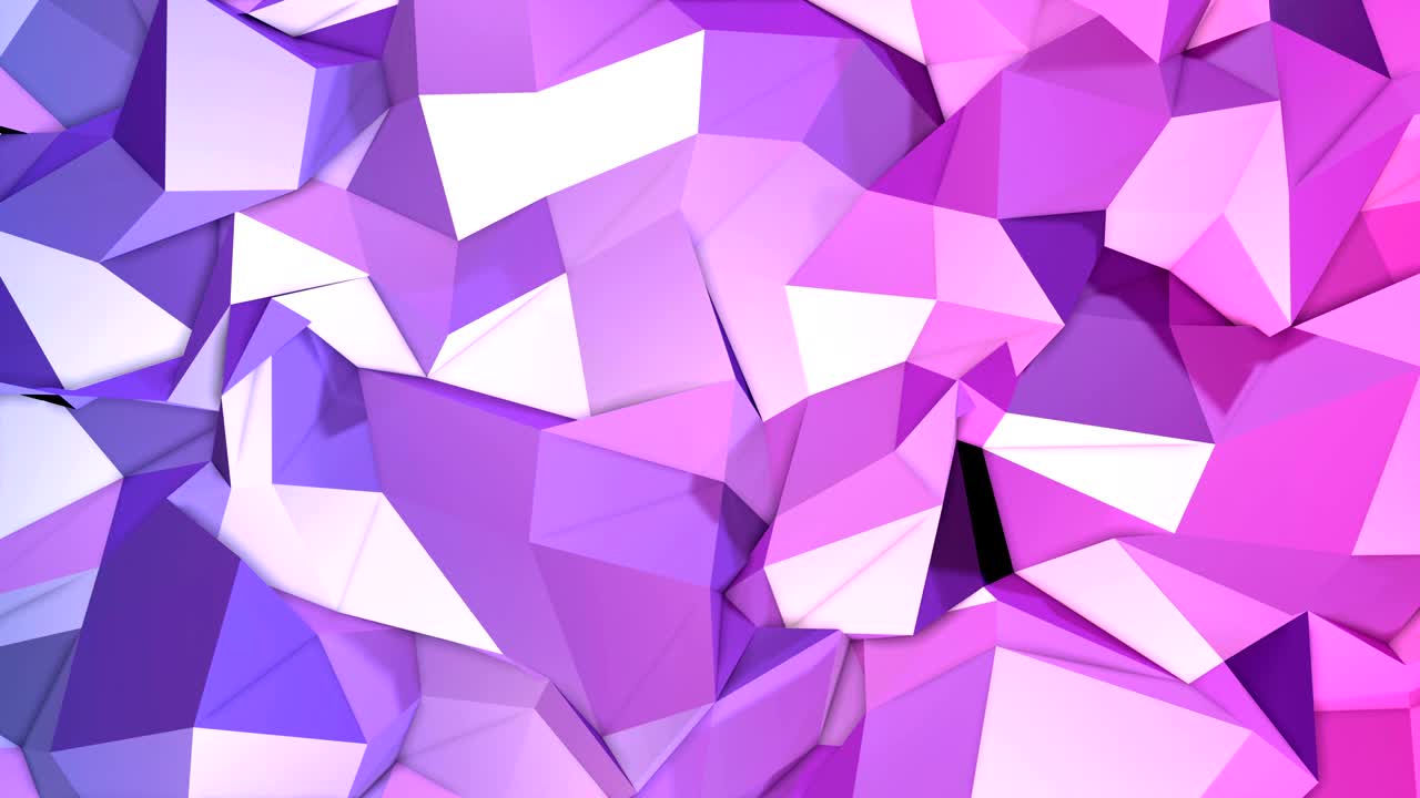 animación de fondo de baja poli 4k en bucle. animación 3d sin costuras en estilo moderno geométrico de baja poli con colores de gradiente. fondo creativo simple. plano azul violeta v7