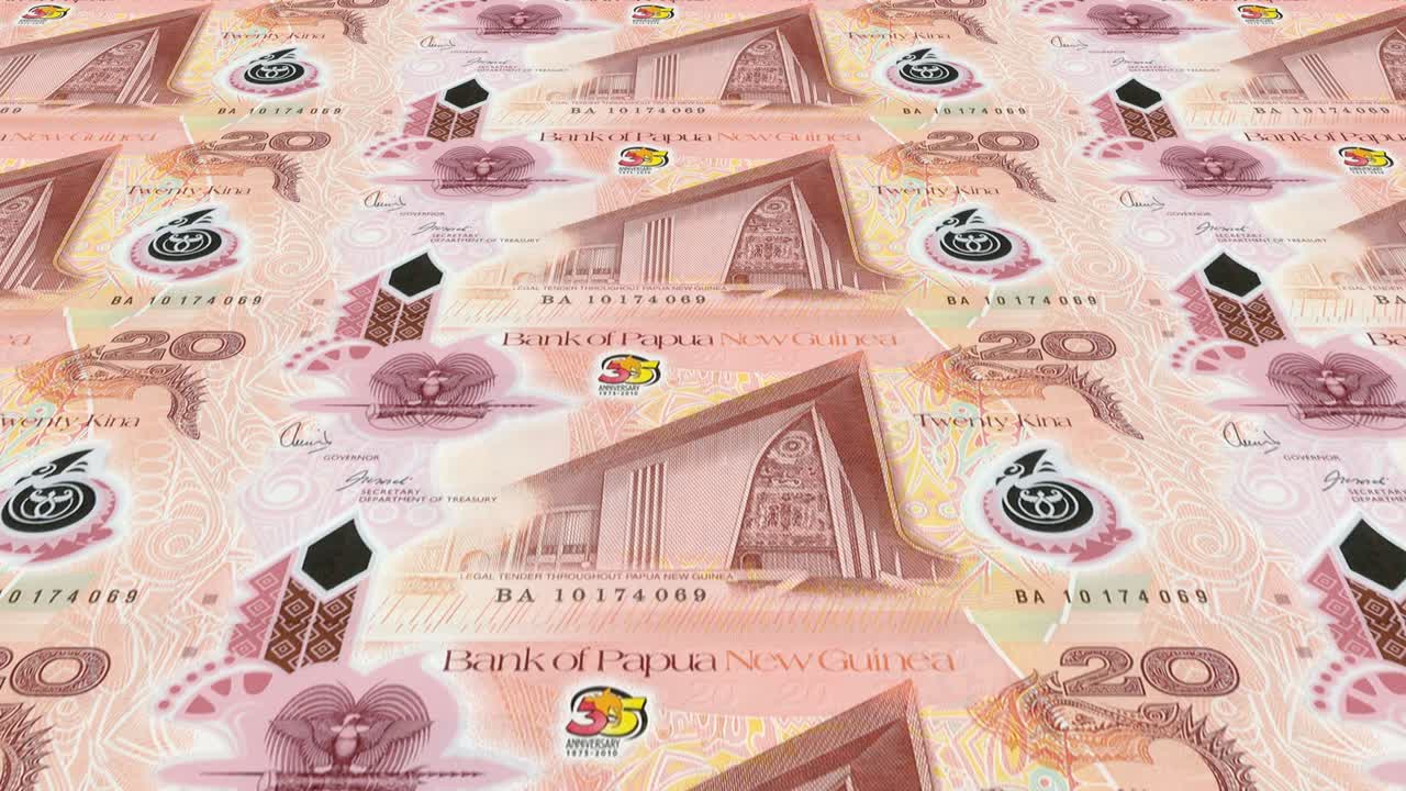 파푸아 뉴기니의 20 키나 지폐, 현금, 루프