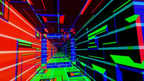 el túnel de parpadeo giratorio sin fin. el bucle vj