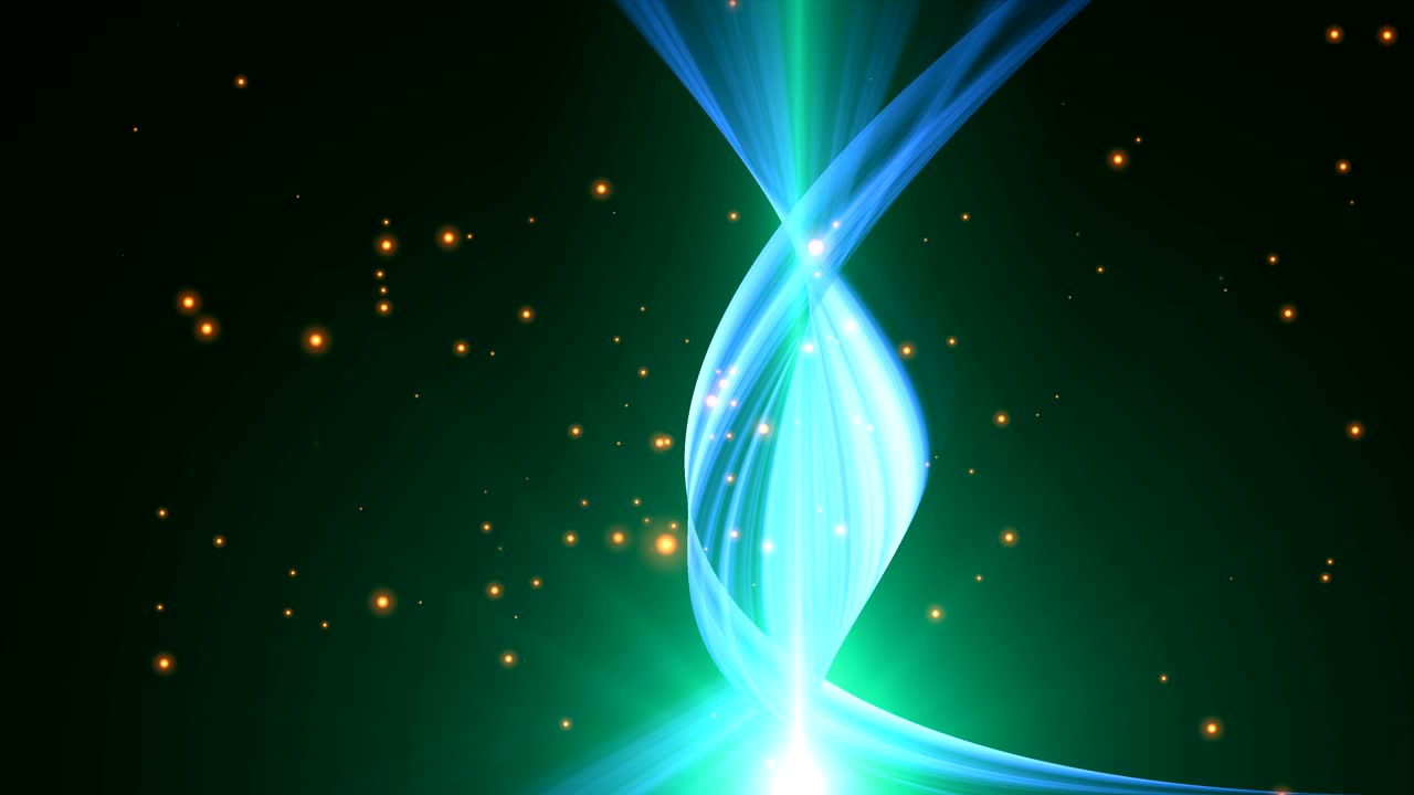 振動する弦と粒子 抽象的な背景