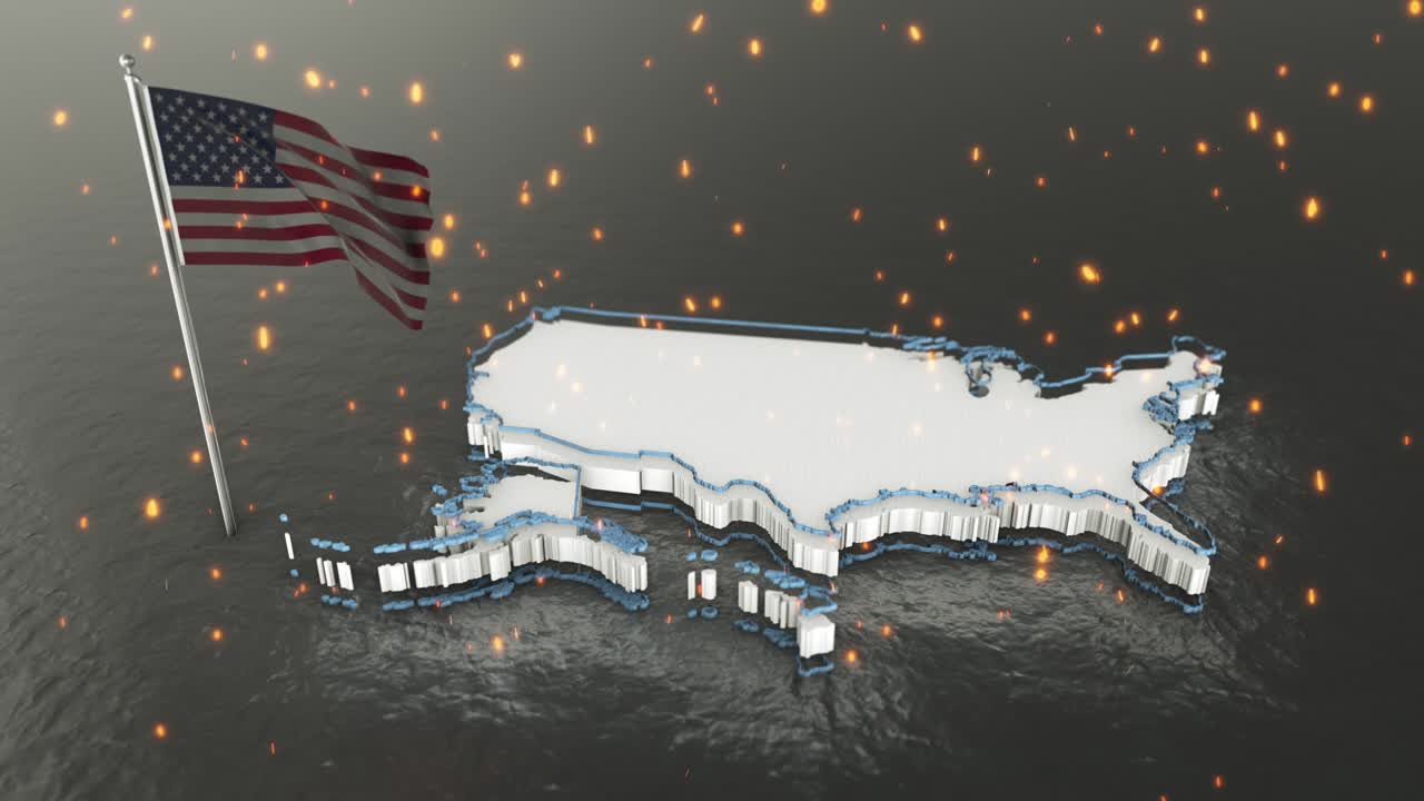 미국 지도 배경 4k