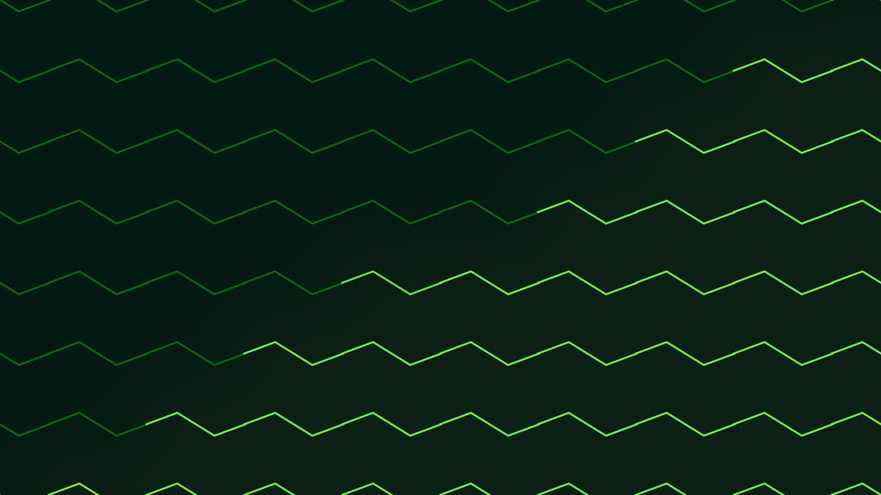 patrón simétrico en zigzag negro y verde sobre un fondo oscuro