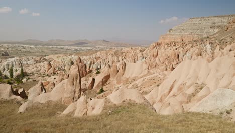 Natural-sandstone-fairy-chimney-rock-formations-red-valley-Cappadoccia