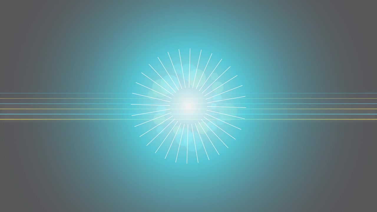 Abstract Motion Graphics Featuring Glowing Light Orbs and Horizontal Lines