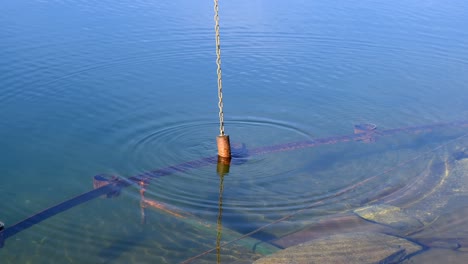 Angelspiel,-Genauigkeitswettbewerb,-Treffer-Im-Wasser,-Kinderspielzeug-Am-See,-Wettbewerb-Und-Zielkonzept