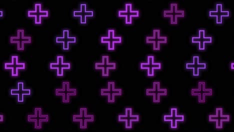 Crosses-pattern-with-purple-neon-light