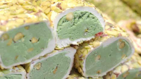stacked turkish delight with pistachios