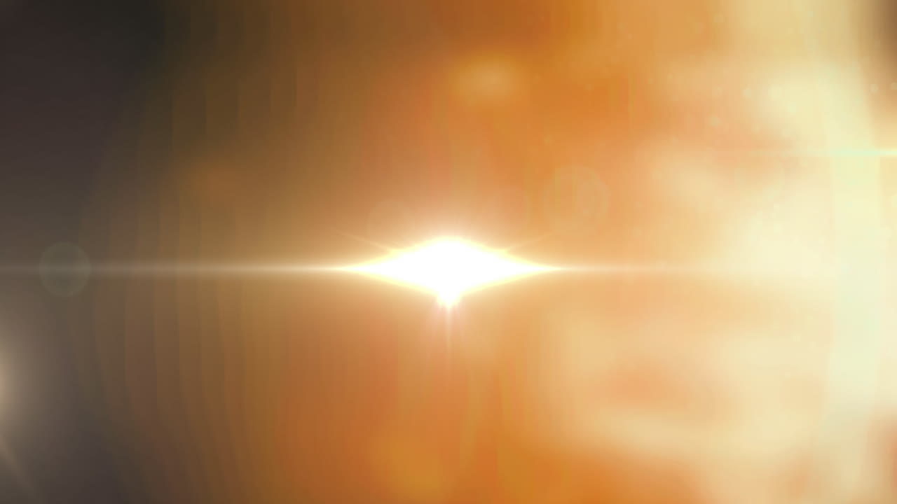 animación de un punto brillante sobre un fondo naranja