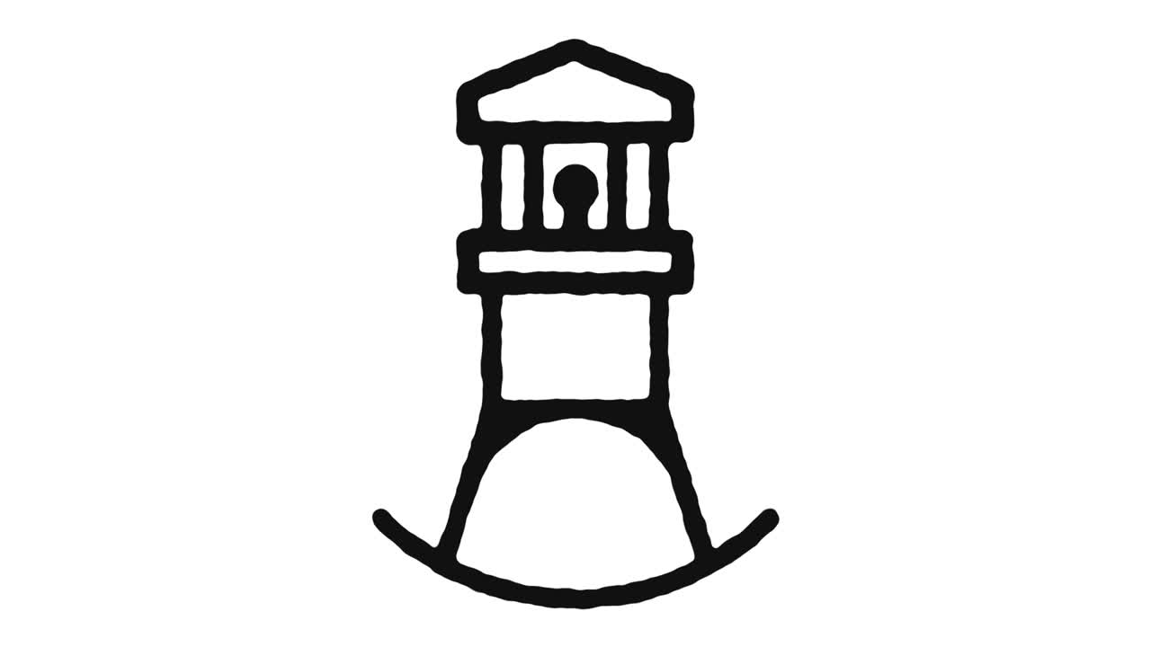 imágenes de animación del icono del faro y canal alfa