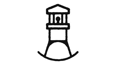 lighthouse icon animation footage & alpha channel