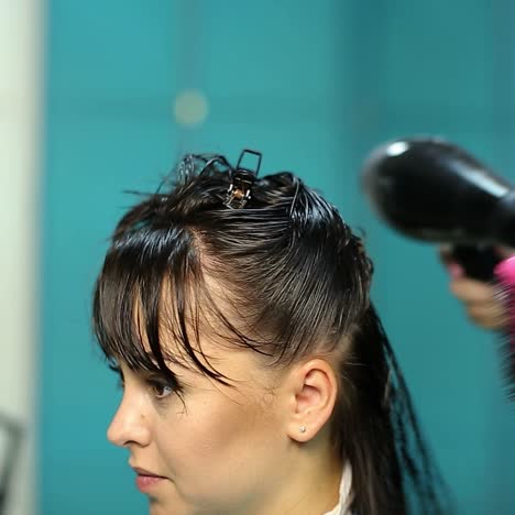 hairdresser dying female hair