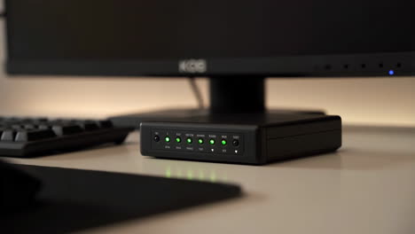 electronic device on a desk