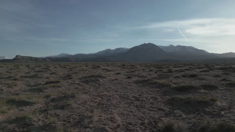 desert landscape and mountains in remote area of utah, united states