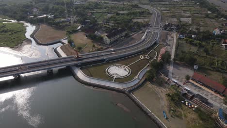 Aerial-view,-the-new-bridge-of-Kretek-2