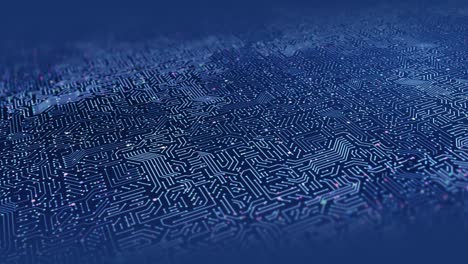 high tech futuristic ai processor. processing data in real time. perfect loop