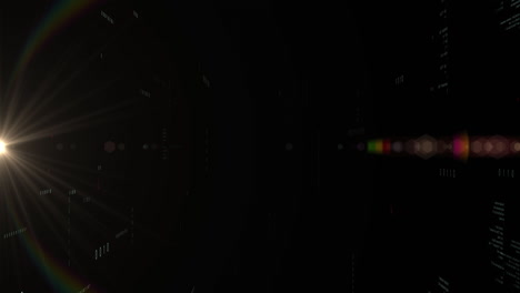 animación de puntos de luz sobre el procesamiento de datos
