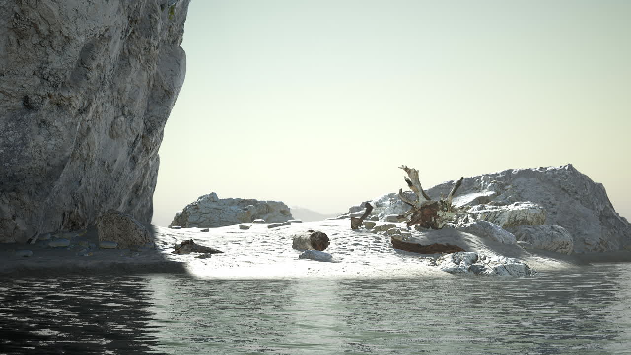 낙원 과 함께 바다 에서 해가 뜨는 열대 해양 풍경