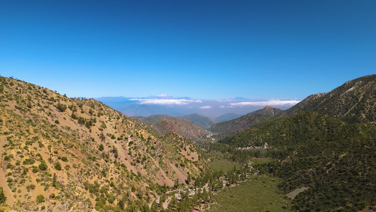 las montañas de san gabriel con vegetación en lytle creek, san bernardino, california