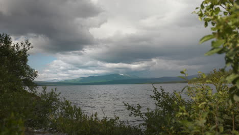 Scenic-Scandinavian-mountains,-fjord-and-fells-of-Scandes,-on-the-border-between-Sweden-and-Norway